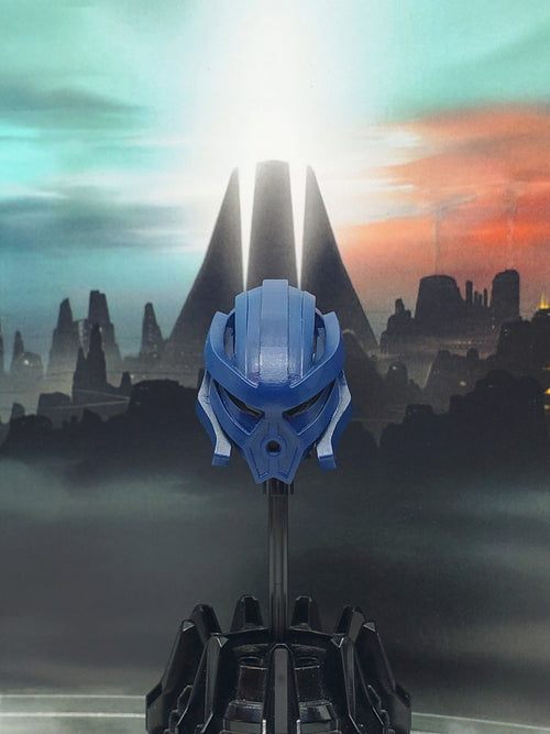 Champion Mask of Intangibility | Toa Tuyet's Metru Blue Kanohi (New Galva Ver)