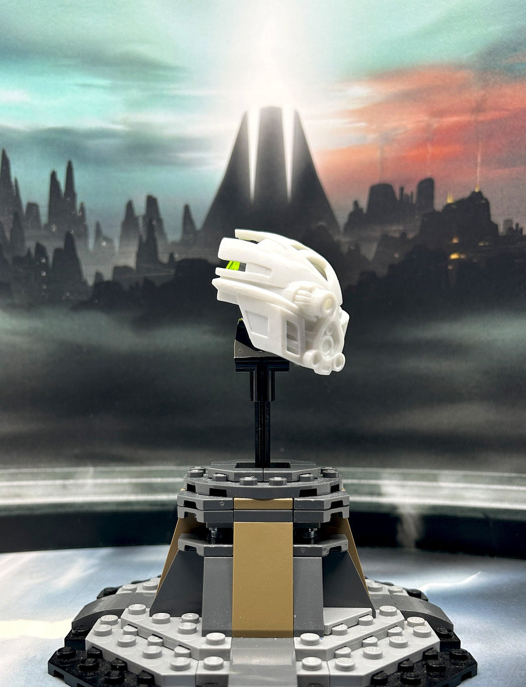 Vehicle-Adapted Akaku Nuva (scope) (axle) | Kanohi Akaku, White