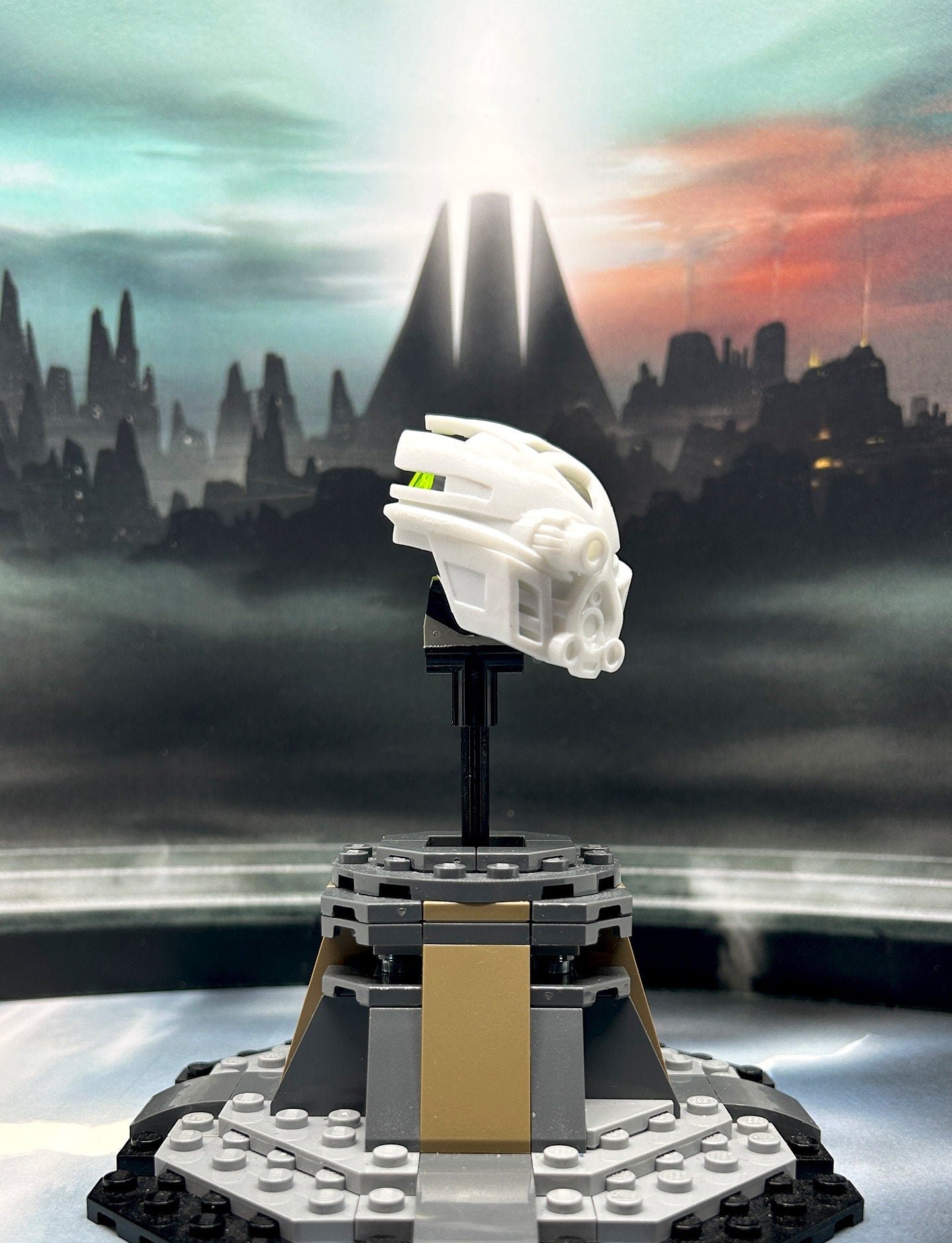 Vehicle-Adapted Akaku Nuva (scope) (axle) | Kanohi Akaku, White