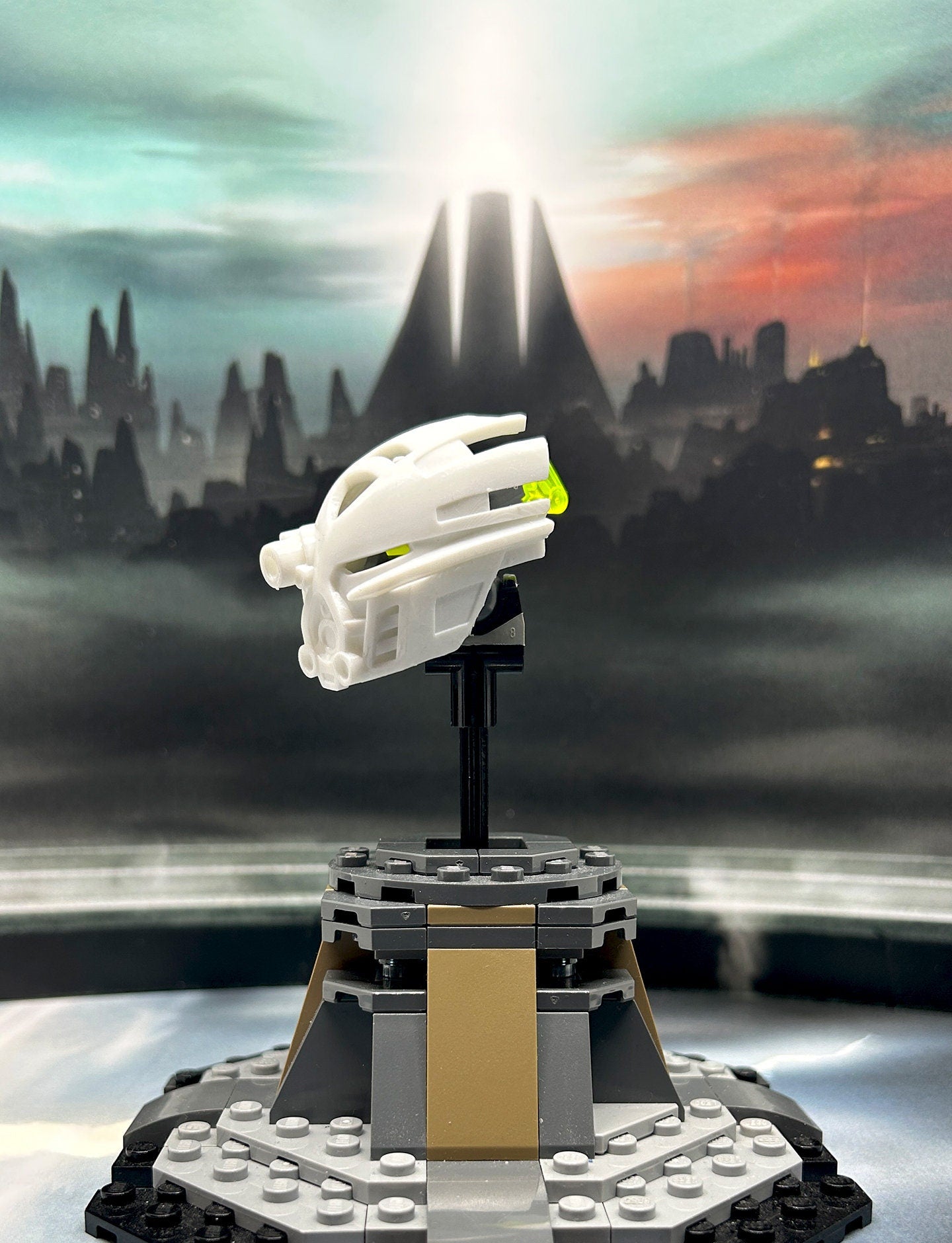 Vehicle-Adapted Akaku Nuva (scope) (axle) | Kanohi Akaku, White