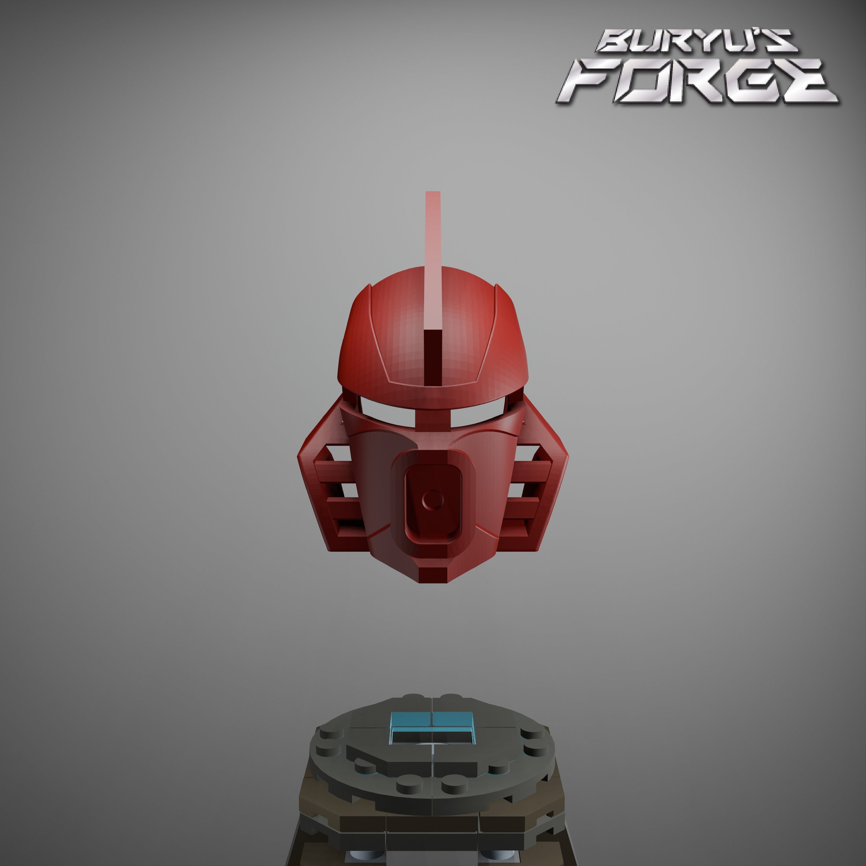 Sky Adaptive Mask of Shielding | Kanohi Hau, Metru Red (Rothanak Ver)