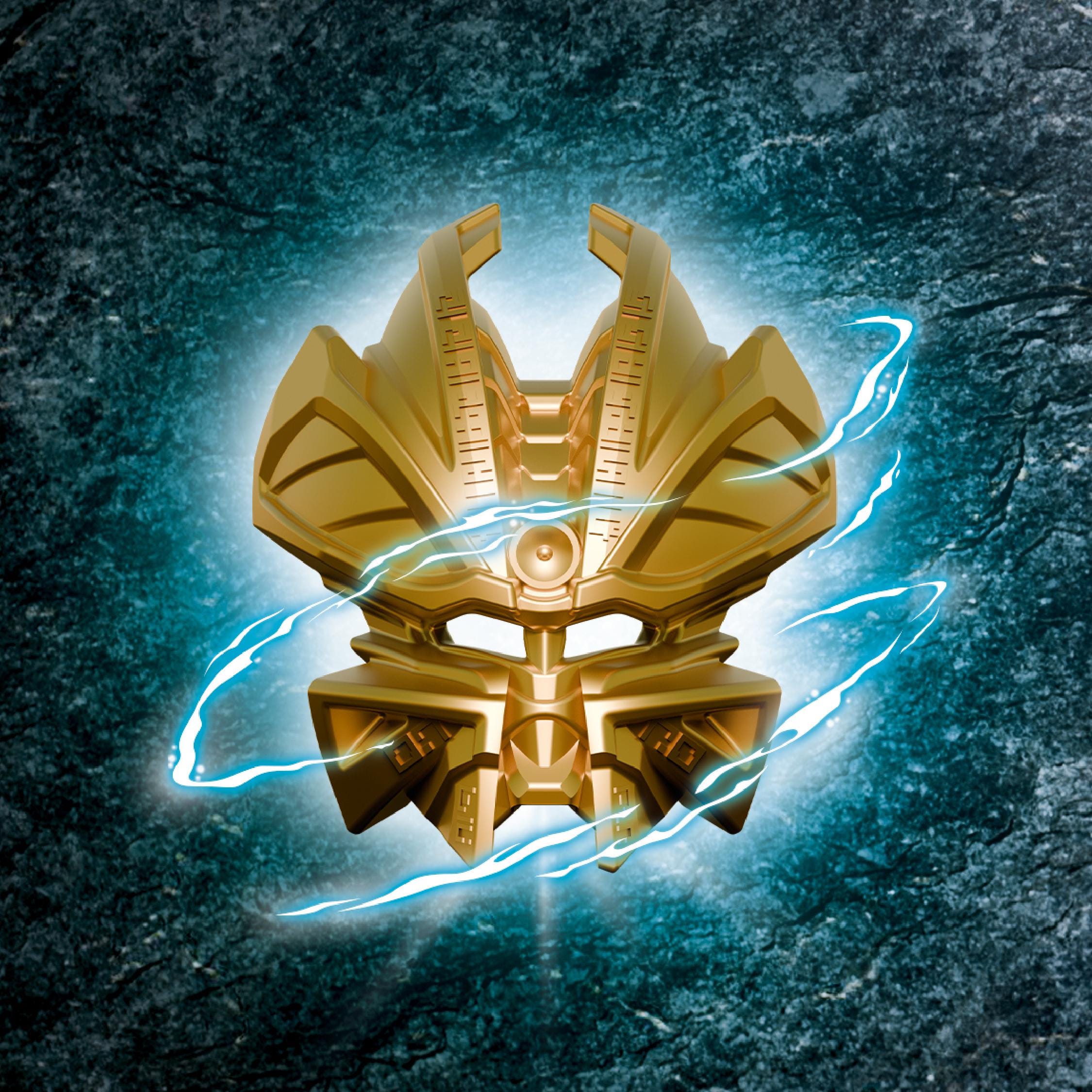 Mask of Chrono Vision / Time | Bionicle G2 Mask, Pearl Gold