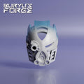 Vehicle-Adapted Akaku Nuva | Kanohi Akaku, White to Trans-Blue