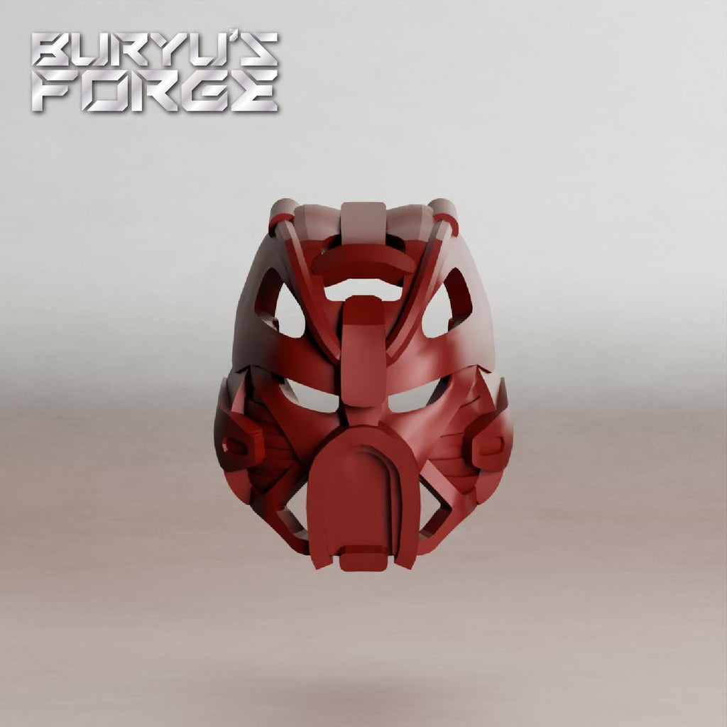 Adaptive Great Mask of Shielding | Great Kanohi Hau, Dark Red