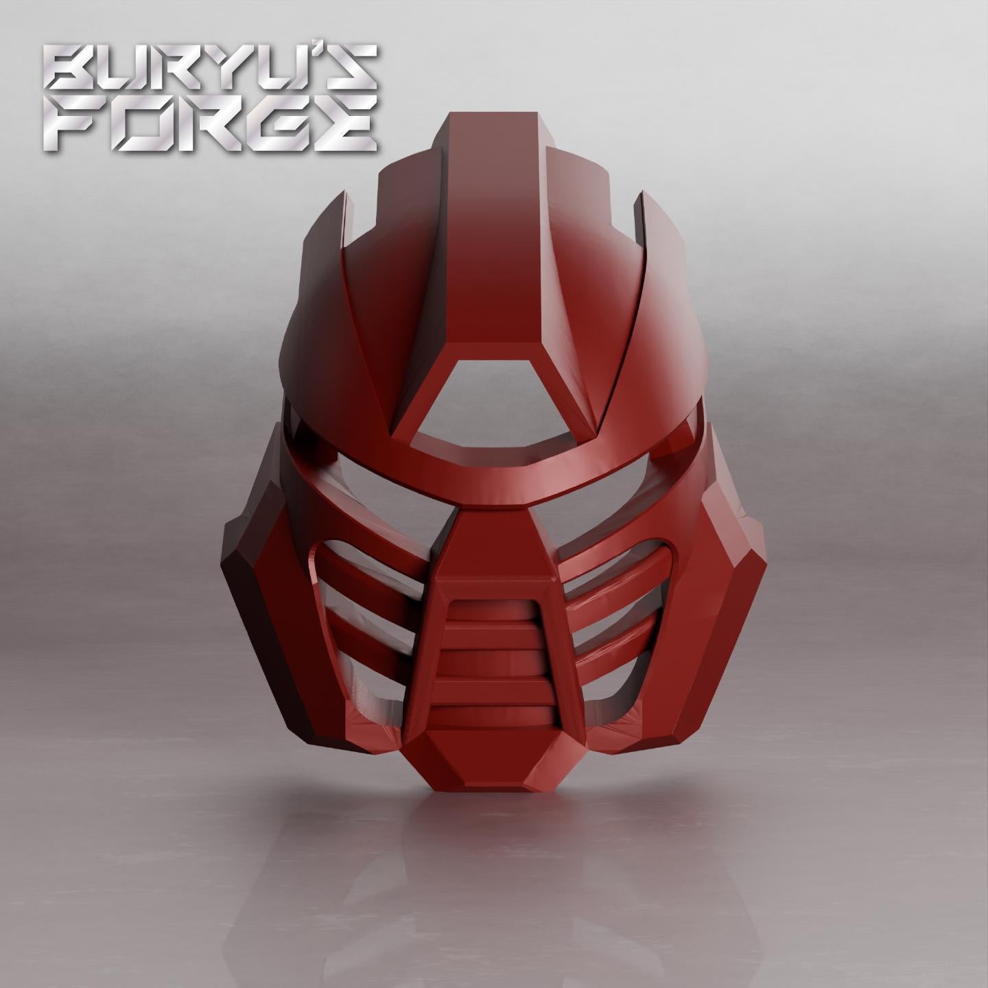 Pilot Adapted Mask of Shielding | Kanohi Hau Nuva, Metru Red