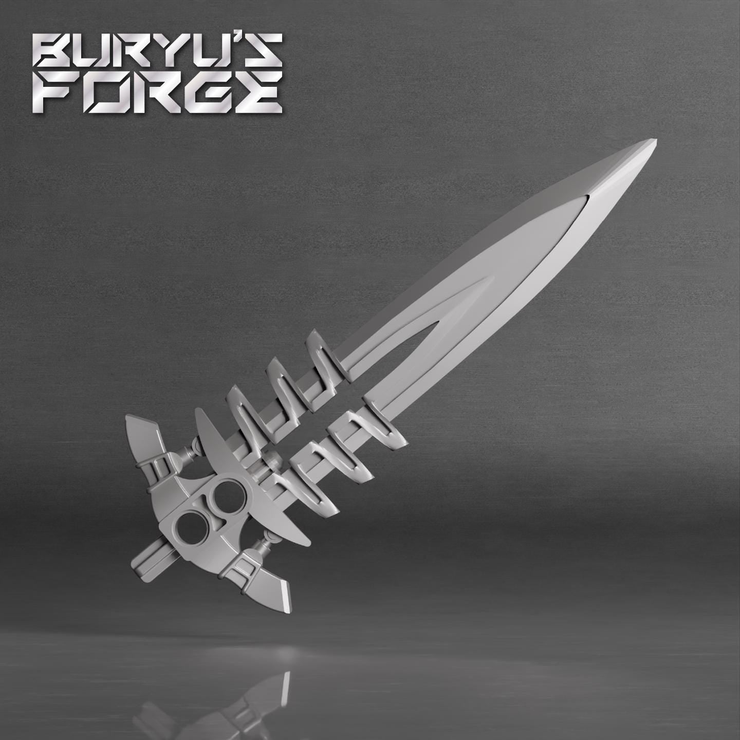 Tuyet Barbed Broadsword | Pearl Light Gray, Hermeus_Jackson ver.