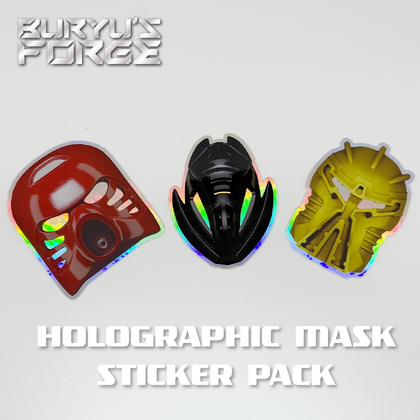 B10NICLE Day Special | Holographic Iconic Mask Sticker Pack
