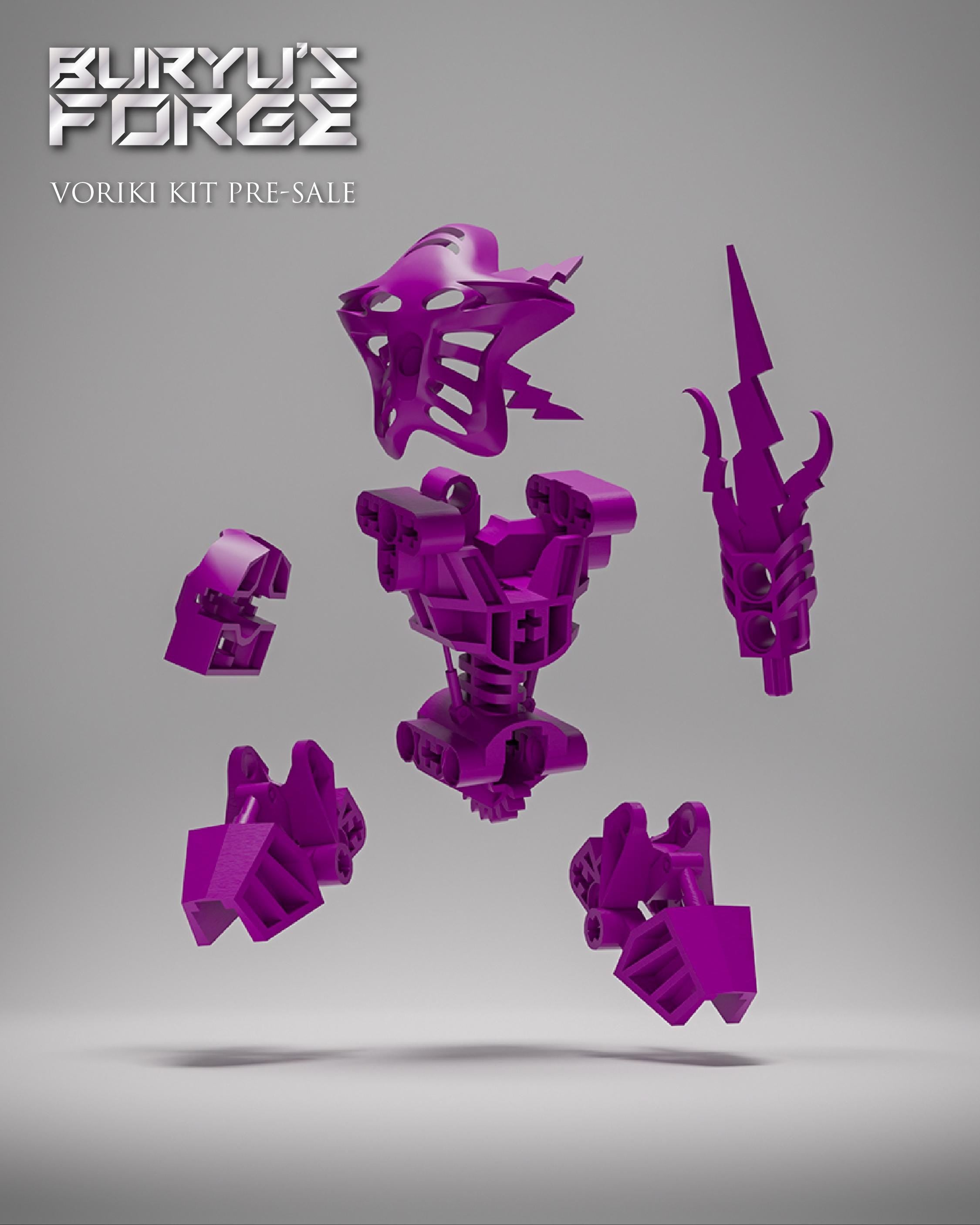 Toa Voriki [PRE-SALE] | BIONICLE Custom Kit, Mask and Tools, Purple