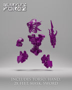 Toa Voriki [PRE-SALE] | BIONICLE Custom Kit, Mask and Tools, Purple